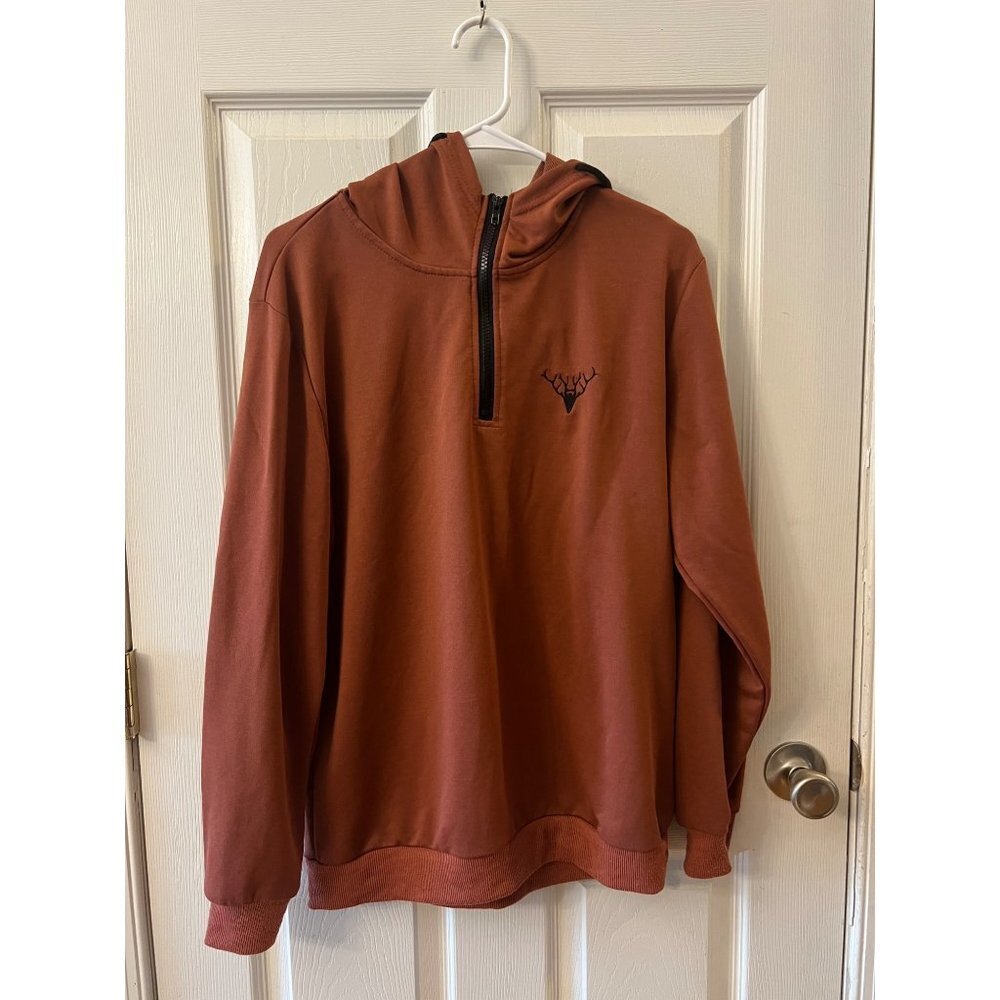 Sheen. Men’s brown‎ box logo hoodie. Size medium